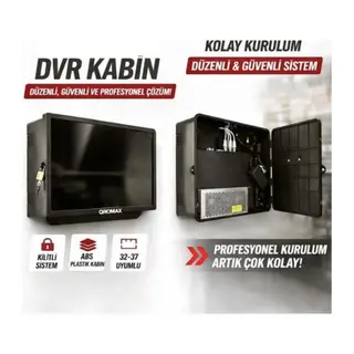 ASMA KİLİTLİ MONİTÖR ASKILI SERT PLASTİK DVR BOX KABİN (37 X 32 X 11 CM)