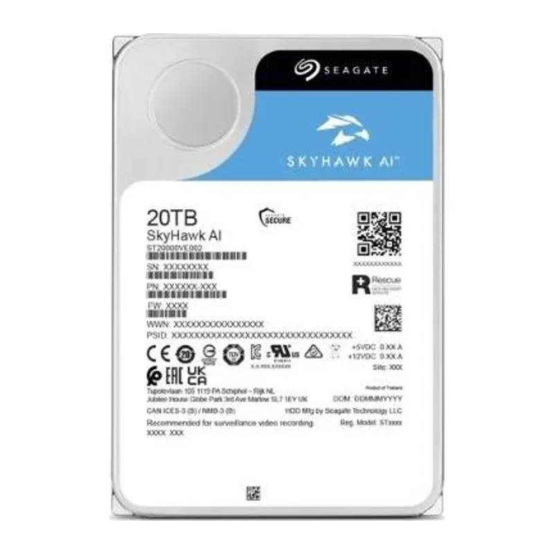 GV HD SEAGATE SKYHAWK AI 20TB 7200RPM 256MB SATA3 ST20000VE003 7/24 HDD