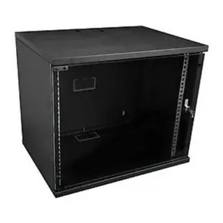 RACKSİS SOHO SERİSİ 7U 520X400 TAMPERLİ CAM KAPAKLI SİYAH KABİNET