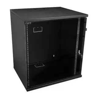 RACKSİS SOHO SERİSİ 12U 520X400 TAMPERLİ CAM KAPAKLI SİYAH KABİNET