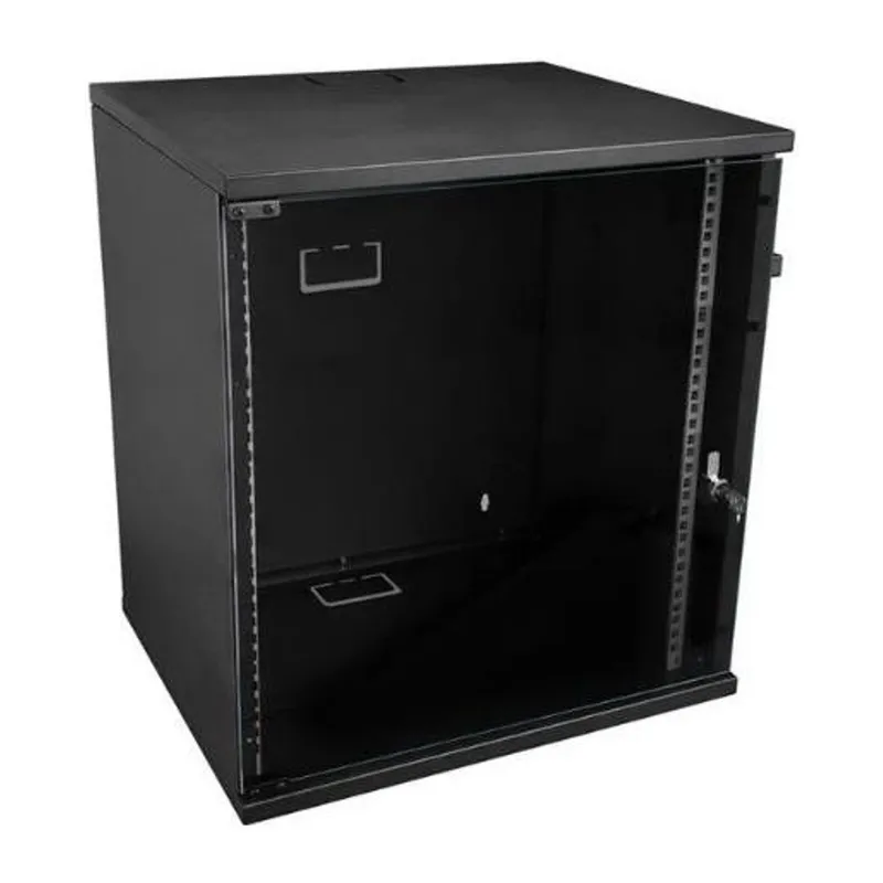 RACKSİS SOHO SERİSİ 12U 520X400 TAMPERLİ CAM KAPAKLI SİYAH KABİNET