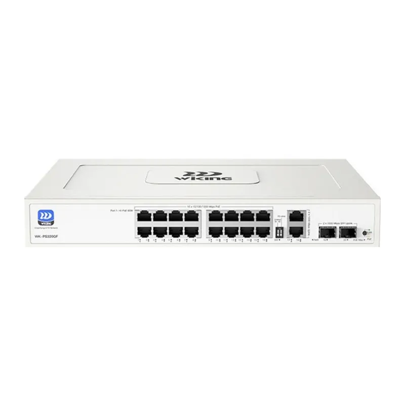 WİKİNG WK-PS320GF 16GE POE + 2GE UPLINK + 2GE SFP 185W 16 PORT GİGABİT POE SWİTCH
