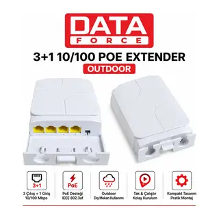 DATAFORCE 3+1 10/100 POE EXTENDER OUTDOOR