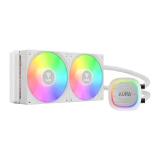 GAMDIAS AURA GL240 V2 WH, White Edition, 240mm, RGB, 2 Fanlı,CPU Sıvı Soğutma