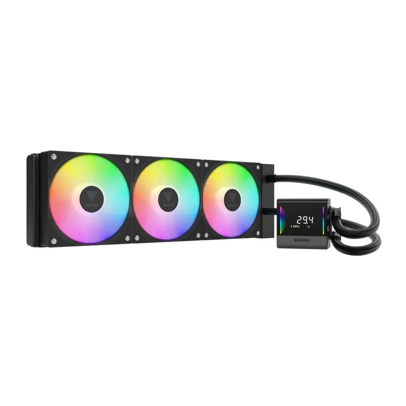 GAMDIAS CHIONE E4-360, 360mm, ARGB, 3 Fanlı, Dijital Ekran, CPU Sıvı Soğutma