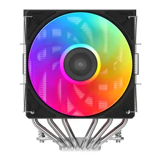 SAMA A60L, Black, 2x120mm ARGB Fan, Kule Tipi Hava Soğutma, 6 adet Gelişmiş Nikel Kaplı Bakır Isı Borusu, CPU Fan (AMD ve INTEL Tüm işlemciler ile uyumlu)