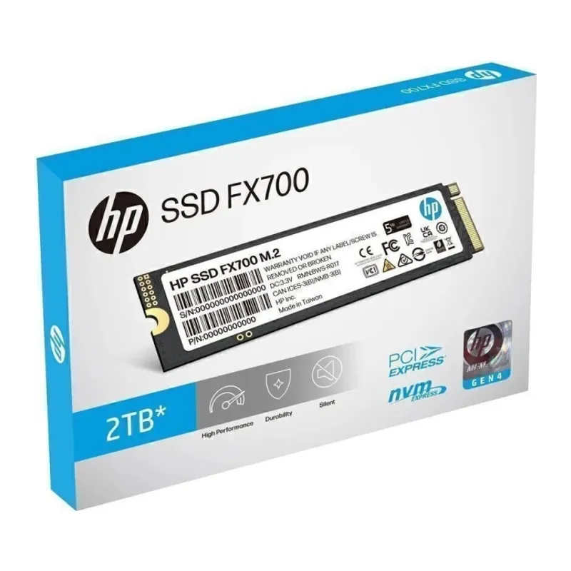 HP 8U2N5AA, FX700, 2TB, 7200/6200, Gen4, NVMe PCIe M.2, 3D NAND, SSD