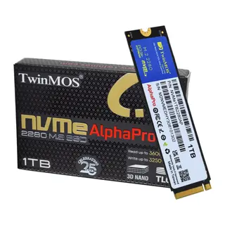 TwinMOS NVMe1TB2280AP, AlphaPro, 1TB, 3600-3250Mb/s, Gen3, NVMe PCIe M.2 2280, SSD, TLC, 3DNAND
