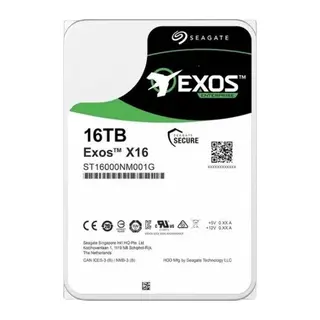 SEAGATE EXOS X16, ST16000NM001G, 3.5", 16TB, 256Mb, 7200 Rpm, 7/24 Enterprise, DATA CENTER-GÜVENLİK-NAS-SERVER, HDD
