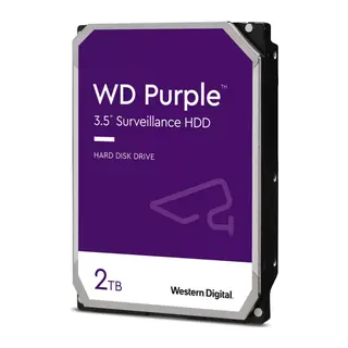 WD PURPLE, WD23PURZ, 3.5", 2TB, 256Mb, 5400 Rpm, 7/24 Güvenlik, HDD (Türkiye Distribütörü Garantili)