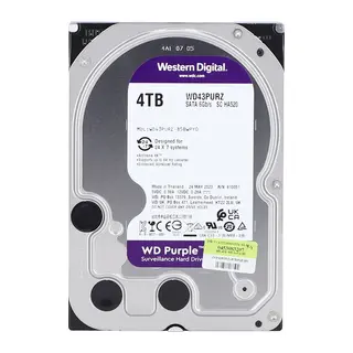 WD PURPLE, WD43PURZ, 3.5", 4TB, 256Mb, 5400 Rpm, 7/24 Güvenlik, HDD (Türkiye Distribütörü Garantili)