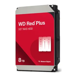 WD RED Plus, WD80EFPX, 3.5", 8TB, 256Mb, 5640 Rpm, 7/24 GÜVENLİK-NAS-SERVER HDD