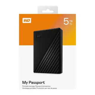WD WDBPKJ0050BBK-WESN MyPassport 5TB, 2,5" USB3.2, Taşınabilir, Harici HDD Siyah, (Türkiye Distribütörü Garantili)
