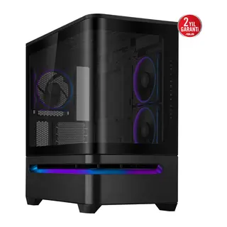 ASUS PRIME AP202 TG ARGB, PSU YOK, Tempered Glass, Kavisli Panel, ARGB, mATX, GAMING KASA