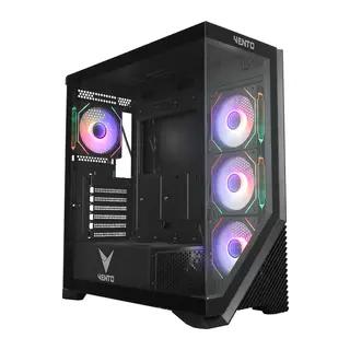 VENTO VG4202FLA, 850W, 80 Plus Siyah, Temperli Cam, RGB, Mesh, ATX, Akvaryum Tipi, GAMING KASA