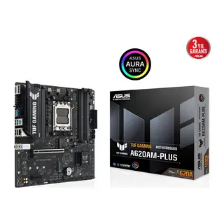 ASUS TUF GAMING A620AM-PLUS, 4xDDR5, 2x M.2, HDMI, 2xDP, AMD Ryzen 7000 Serisi, AM5 Soket Anakart