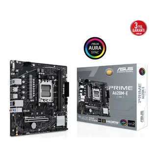 ASUS PRIME A620M-E-CSM, 2xDDR5, 1x M.2, D-SUB, DP, HDMI, AM5 Soket Anakart