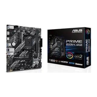 ASUS PRIME B550M-K ARGB, 2xDDR4, 2x M.2, DP, HDMI, AM4 Soket Anakart