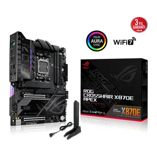 ASUS ROG CROSSHAIR X870E APEX, 2xDDR5, 5xM.2, 2xDP, Type-C, PCIe 5.0, 2xWi-Fi 7, Bluetooth v5.4, AM5 Soket GAMING Anakart
