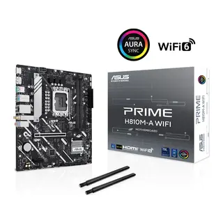 ASUS PRIME H810M-A WIFI, 2xDDR5, 2x M.2, HDMI, DP, Wi-Fi 6, Bluetooth 5.3, Intel Core Ultra CPU(Seri 2), LGA1851 Soket, ATX Anakart