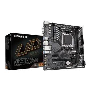 GIGABYTE A620M-S2H, rev.1.2, 6400MHz, 2xDDR5, 1x M.2, D-SUB, HDMI, DP, AM5 Soket Anakart