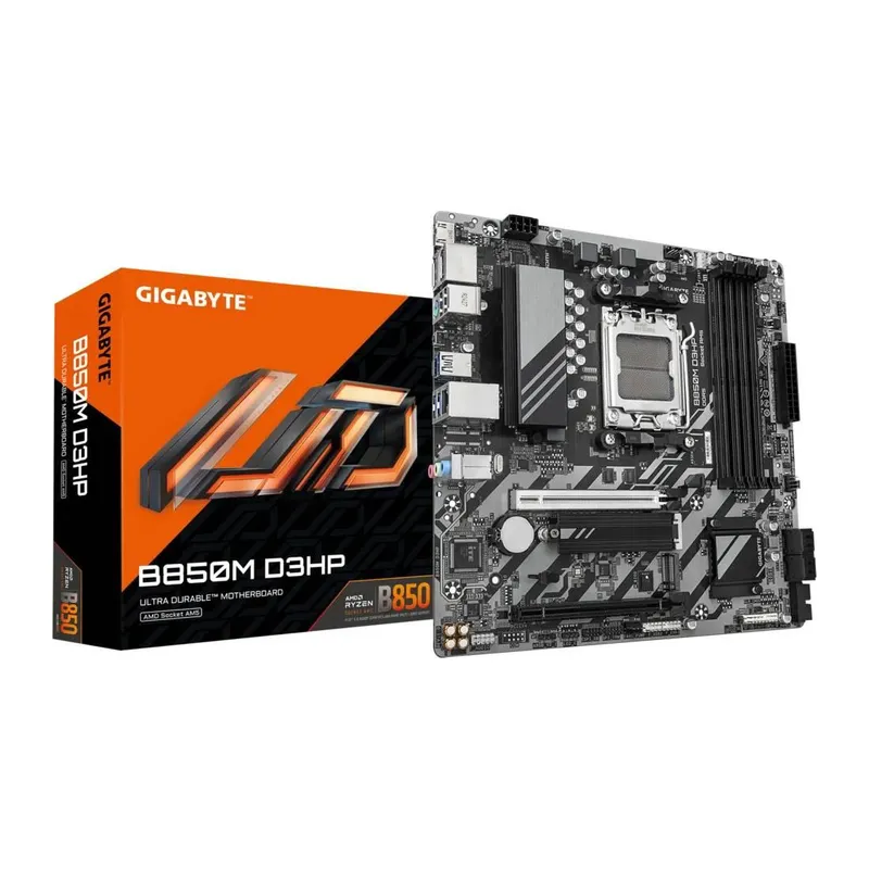 GIGABYTE B850M D3HP, 4xDDR5, 2xM.2, 2xDP, HDMI, Type-C, AM5 Soket GAMING Anakart