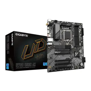 GIGABYTE B760 DS3H AX, rev.1.0, 4xDDR5, 2xM.2, DP, HDMI, Type-C, Wi-Fi 6E, Bluetooth v5.3, 12-13-14.Nesil, LGA1700 Soket, Anakart