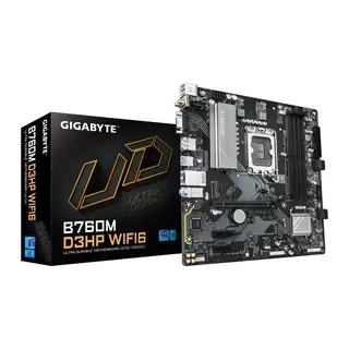 GIGABYTE B760M D3HP WIFI6, 4xDDR5, 2xM.2, DP, HDMI, VGA, Wi-Fi 6E, Bluetooth v5.3, 12-13.14.Nesil, LGA1700 Soket, Anakart