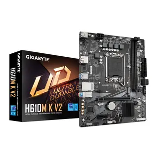 GIGABYTE H610M K V2, rev.1.0, 2xDDR5, M.2, DP, HDMI, 12-13.Nesil, LGA1700 Soket, Anakart
