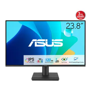 ASUS VA249HG 23,8" 1ms, 120Hz, Full HD, HDMI, VGA, IPS LED, Çerçevesiz Tasarım, Düşük Mavi Işık, FreeSync Kurumsal Monitör
