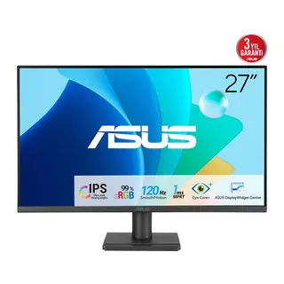 ASUS VA279HG 27" 1ms, 120Hz, Full HD, HDMI, VGA, IPS LED, Çerçevesiz Tasarım, Düşük Mavi Işık, FreeSync Kurumsal Monitör