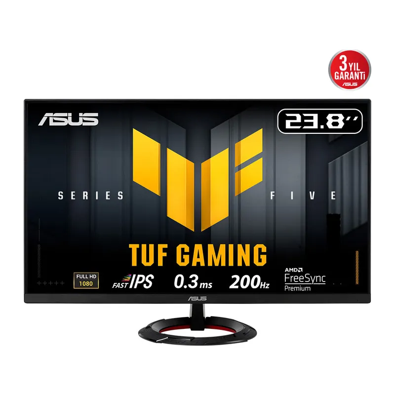 ASUS TUF GAMING VG249Q5R 23,8" 0.3ms, 200Hz, Full HD, DP, 2xHDMI, Hoparlör, Fast IPS LED, ELMB Sync Premium, GAMING Monitör