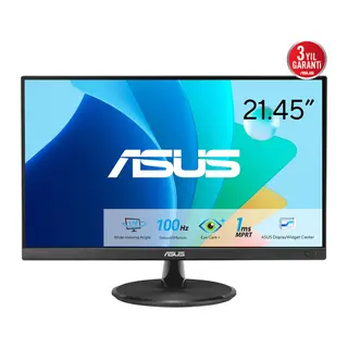 ASUS VP227HF 21,45" 1ms, 100Hz, Full HD, HDMI, VGA, VA LED, Çerçevesiz Tasarım, Düşük Mavi Işık, FreeSync Kurumsal Monitör