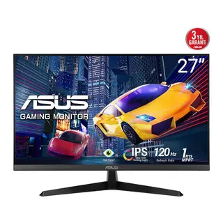 ASUS VY279HGR 27" 1ms, 120Hz, Full HD, HDMI, D-Sub, IPS LED, Anti Bakteriyel, Mavi Işık Filtresi, Eye Care, GAMING Monitör