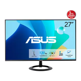ASUS VZ279HG 27" 1ms, 120Hz, Full HD, HDMI, VGA, IPS LED, Çerçevesiz Tasarım, Düşük Mavi Işık, FreeSync GAMING Monitör