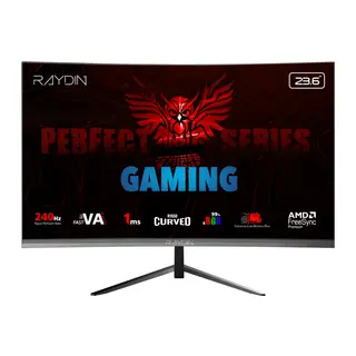 RAYDIN MM24RFA-240HZ, 23.6", 1ms, 240Hz, Full HD, 300 nits, HDMI, DP, Hoparlör, VA LED, R1650 Curved, Frameless, FreeSync Gaming Monitör