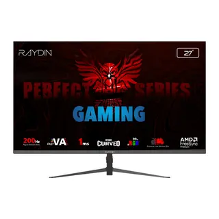 RAYDIN MM27RFA-200HZ, 27", 1ms, 200Hz, Full HD, 300 nits, 2xHDMI, DP, VA LED, R1500 Curved, Frameless, FreeSync Gaming Monitör
