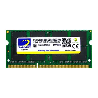 TwinMOS MDD38GB1600N, 8GB, DDR3, 1600MHz, 1.5V Notebook Ram