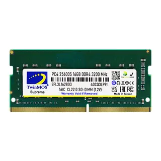 TwinMOS MDD416GB3200N, 16GB, DDR4, 3200MHz, 1.2V Notebook Ram