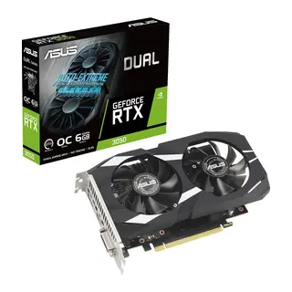 ASUS DUAL-RTX3050-O6G, 6GB, GDDR6, 96Bit, 1xHDMI, 1xDP, 1xDVI GAMING Ekran Kartı