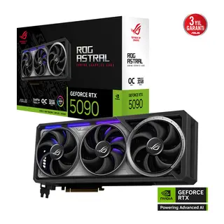 ASUS ROG-ASTRAL-RTX5090-O32G-GAMING, 32Gb, 512Bit, GDDR7, 2xHDMI, 3xDP GAMING Ekran Kartı