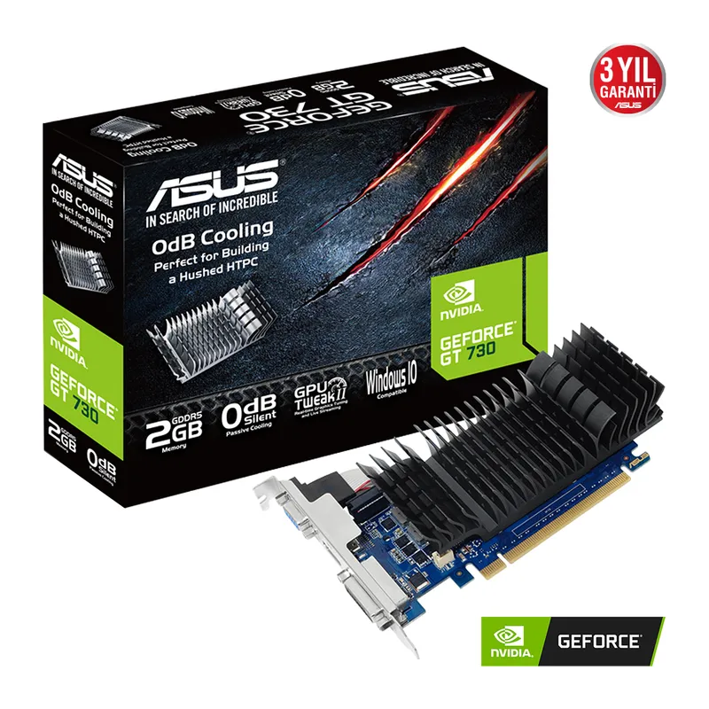 ASUS GT710-SL-2GD5-BRK-EVO 2Gb DDR5 64Bit 1xD-SUB 1xHDMI 1xDVI