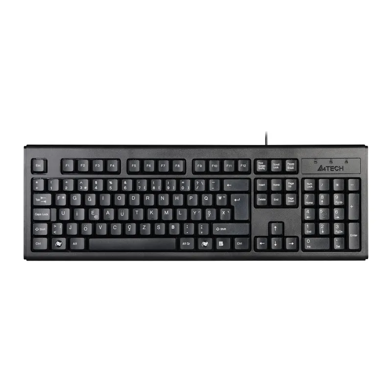 A4 TECH KM-720, Siyah, USB Kablolu, Türkçe F, Multimedya KLAVYE