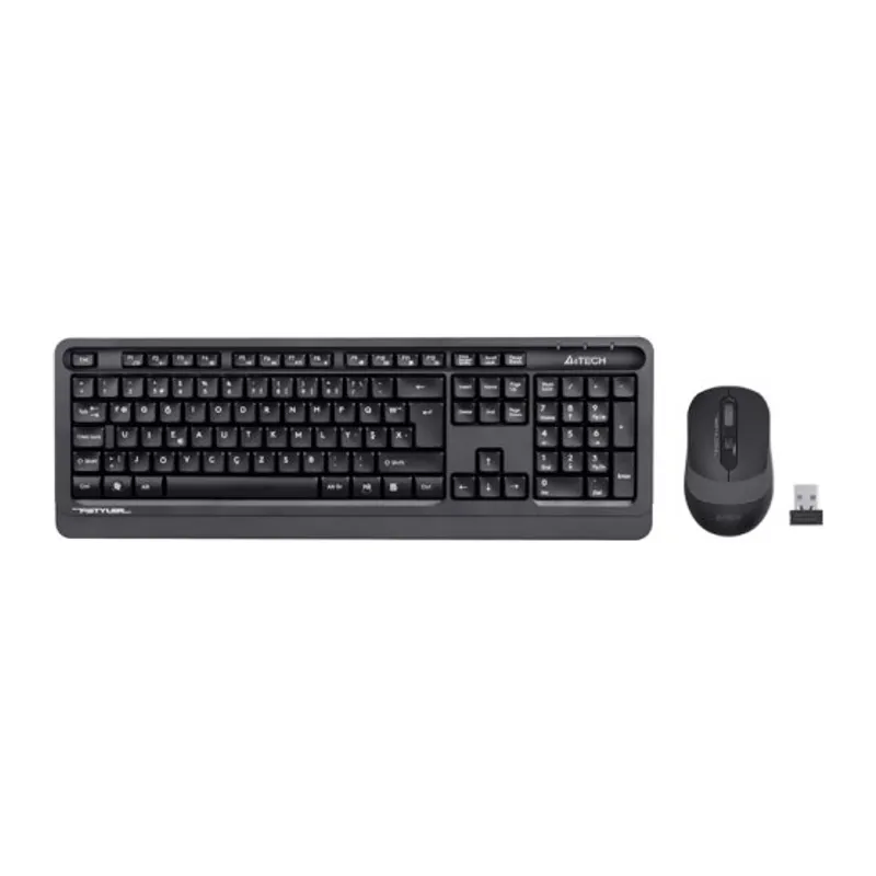 A4 TECH FG1010, Gri, FSTYLER, 2.4Ghz Kablosuz, Türkçe F, Klavye Mouse Set