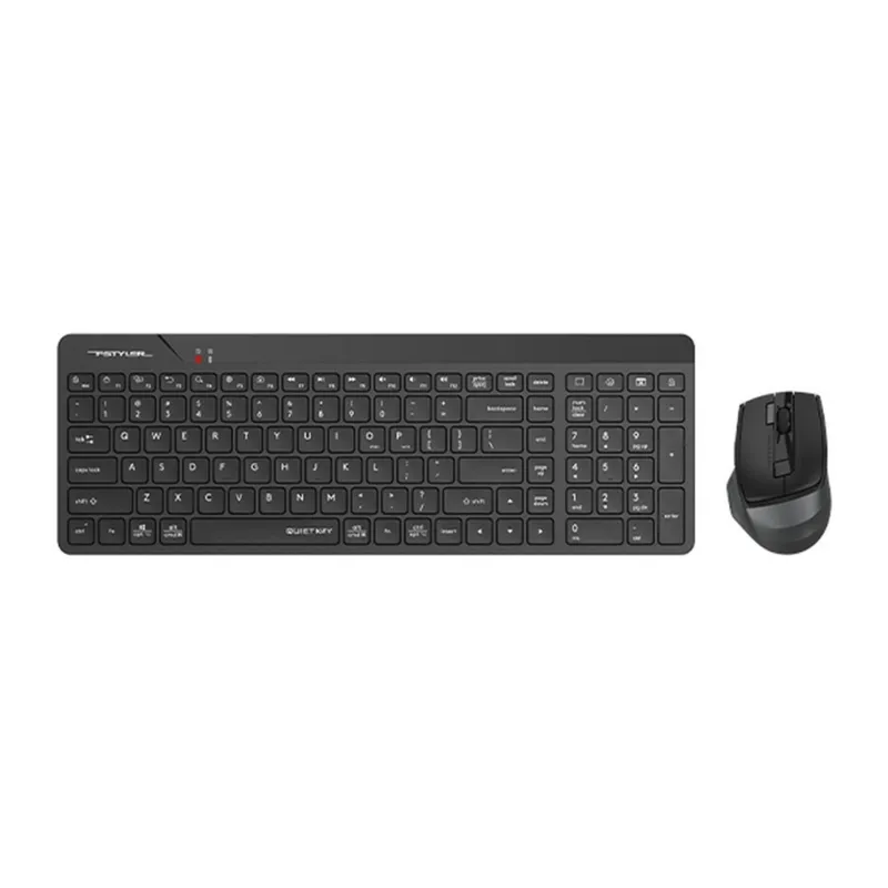 A4 TECH FG2400 AIR2 Siyah, FSTYLER, 2.4Ghz Mini Kablosuz, Türkçe Q, SESSİZ Klavye Mouse Set
