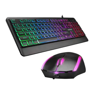 EVEREST KM-R59, FORZA, USB Kablolu, Türkçe Q, Rainbow Backlight, Memran Tuşlar, Gaming, Klavye Mouse Set