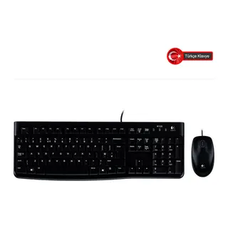 LOGITECH MK120, 920-002560, USB Kablolu, Türkçe Q, Klavye Mouse Set