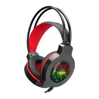 SNOPY SN-GX7, CRAZY, Kablolu, 3.5mm Jac, USB, Rainbow Aydınlatma, Gaming, Mikrofonlu, Kulaklık (Siyah)