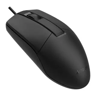 A4 TECH OP-330S, Siyah, Silent, V-Track, 1200dpi, 3 Buton, Usb Kablolu, Optik Mouse