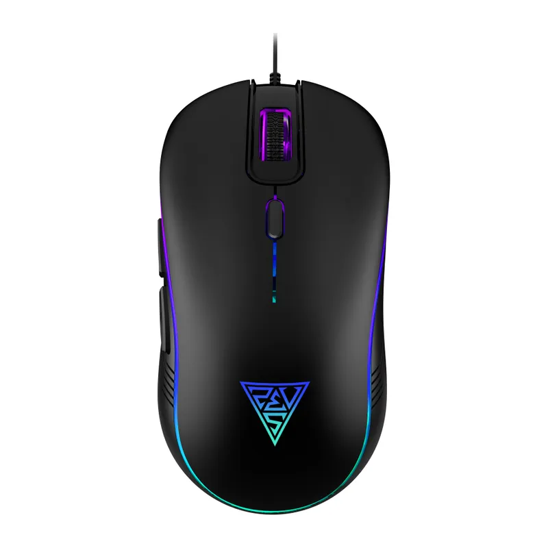GAMDIAS AURA GS3, Çok Renkli Aydınlatma, USB Kablolu, 6 Programlanabilir Buton, Gaming Mouse, 3.600 DPI, Siyah